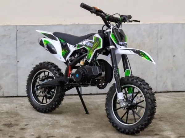 Мотоцикл кроссовый / эндуро Motax (Мотакс) Мини - кросс 50 PS (мех./ст.) белый/зелёный для детей | Мототека