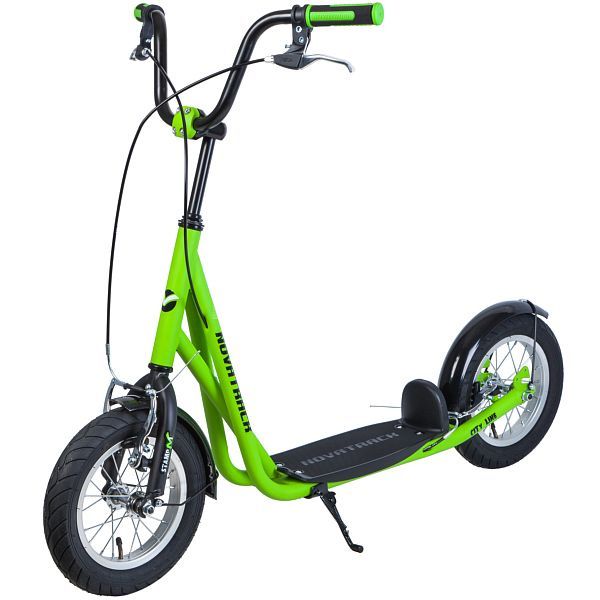 Самокат Novatrack (Новатрак) STAMP N1, зеленый
